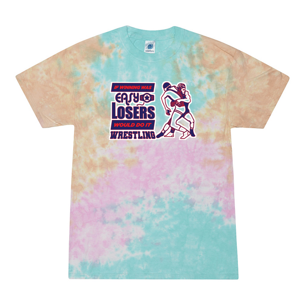 [[color:Snow Cone]] If Winning Was Easy Wrestling Tie Dye T-shirt Snow Cone