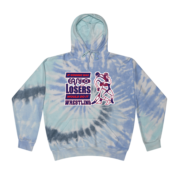 [[color:Lagoon]] If Winning Was Easy Wrestling Tie Dye Hoodie Lagoon