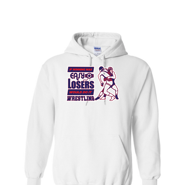 [[color:White]] If Winning Was Easy Wrestling Hoodie White