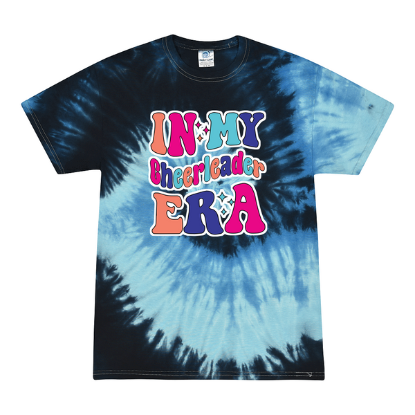 [[color:Blue Ocean]] In My Cheerleader Era Tie Dye T-shirt Blue Ocean