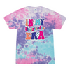 [[color:Cotton Candy]] In My Cheerleader Era Tie Dye T-shirt Cotton Candy