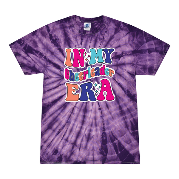 [[color:Spider Purple]] In My Cheerleader Era Tie Dye T-shirt Spider Purple