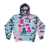 [[color:Dream]] In My Cheerleader Era Tie Dye Hoodie Dream