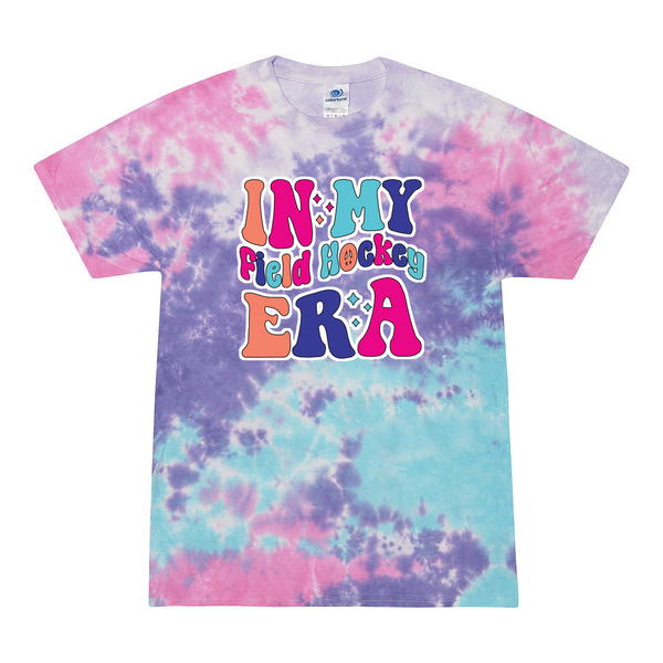 [[color:Cotton Candy]] In My Field Hockey Era Tie Dye T-shirt Cotton Candy
