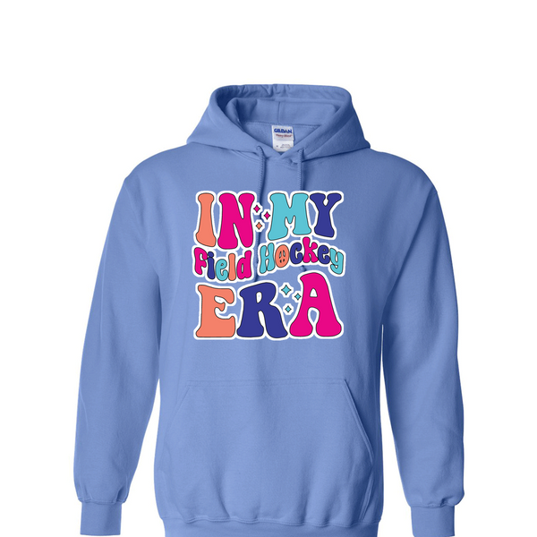 [[color:Carolina Blue]] In My Field Hockey Era Hoodie Carolina Blue
