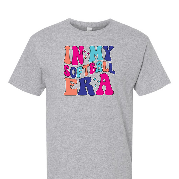 [[color:Sport Grey]] In My Softball Era Short Sleeve T-shirt Sport Grey