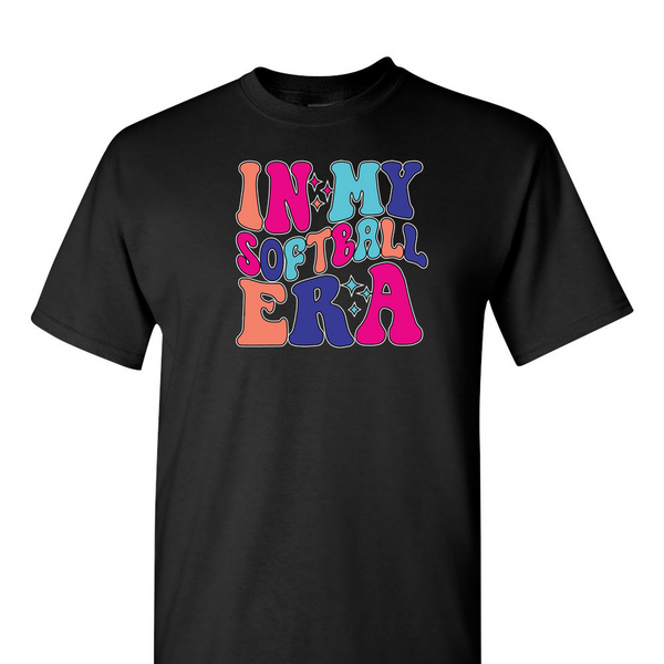 [[color:Black]] In My Softball Era Short Sleeve T-shirt Black