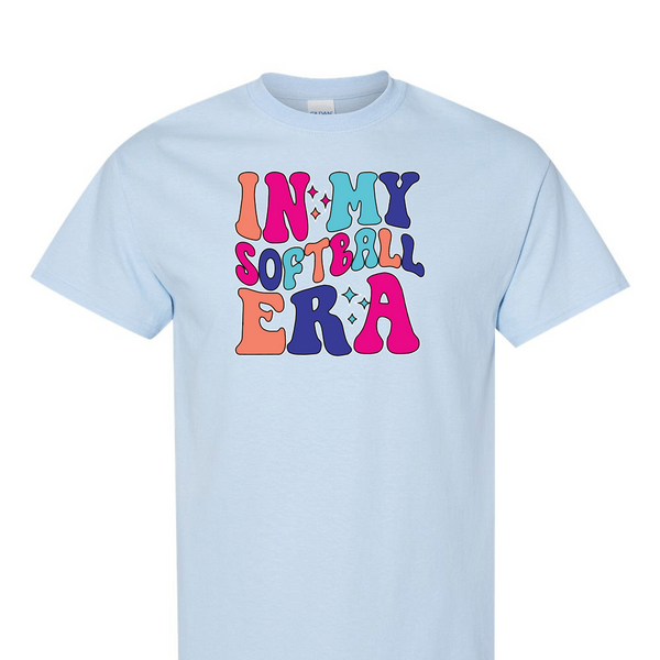 [[color:Light Blue]] In My Softball Era Short Sleeve T-shirt Light Blue