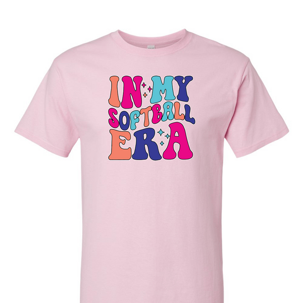 [[color:Light Pink]] In My Softball Era Short Sleeve T-shirt Light Pink