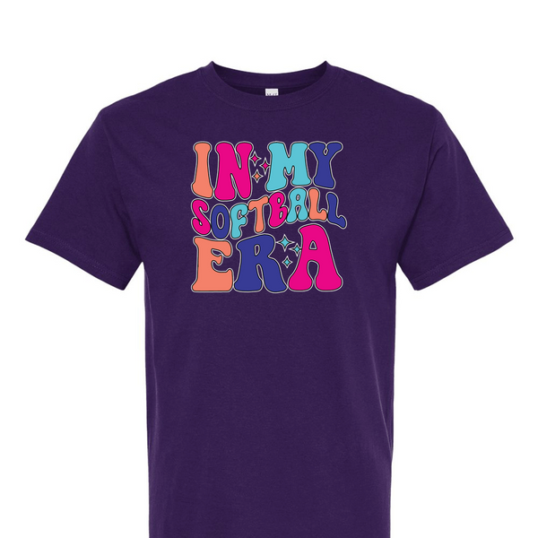 [[color:Purple]] In My Softball Era Short Sleeve T-shirt Purple