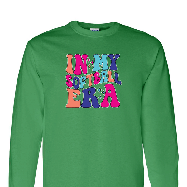 [[color:Irish Green]] In My Softball Era Long Sleeve T-shirt Irish Green