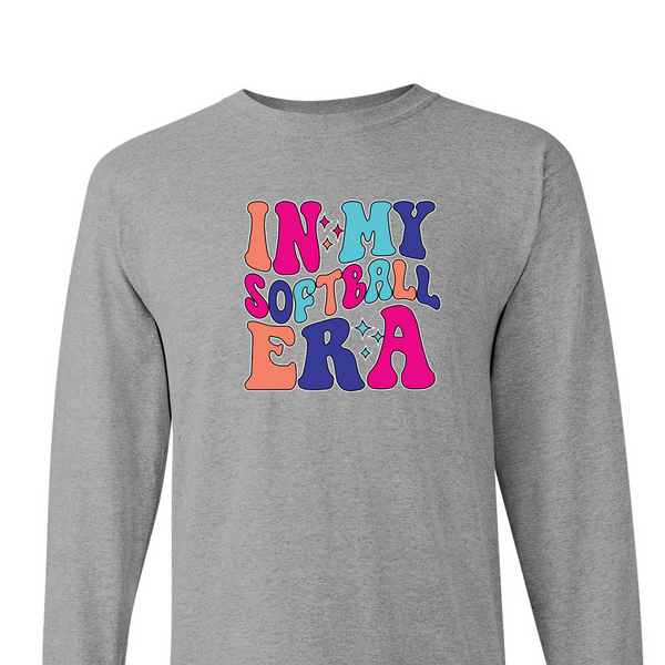 [[color:Sport Grey]] In My Softball Era Long Sleeve T-shirt Sport Grey