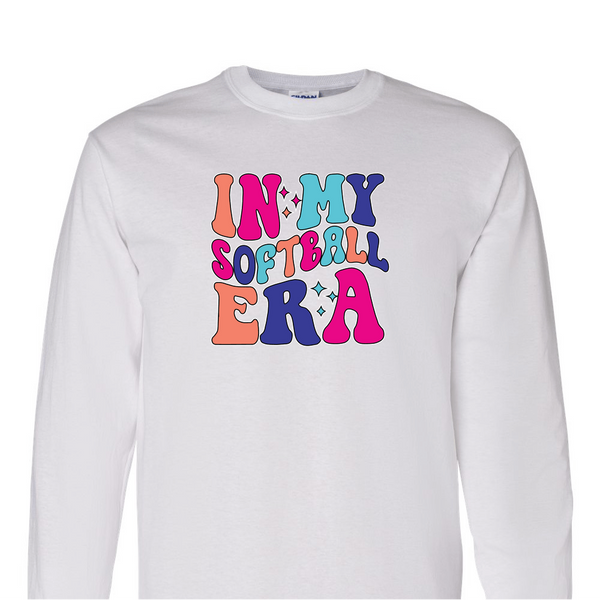 [[color:White]] In My Softball Era Long Sleeve T-shirt White