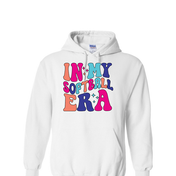 [[color:White]] In My Softball Era Hoodie White