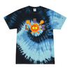 [[color:Blue Ocean]] Lax Skull With Bow Girls Lacrosse Tie Dye T-shirt Blue Ocean
