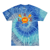 [[color:Blue Jerry]] Lax Skull With Bow Girls Lacrosse Tie Dye T-shirt Blue Jerry