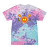 [[color:Cotton Candy]] Lax Skull With Bow Girls Lacrosse Tie Dye T-shirt Cotton Candy