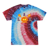 [[color:Firecracker]] Lax Skull With Bow Girls Lacrosse Tie Dye T-shirt Firecracker