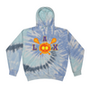 [[color:Lagoon]] Lax Skull With Bow Girls Lacrosse Tie Dye Hoodie Lagoon