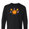 [[color:Black]] Lax Skull With Bow Girls Lacrosse Long Sleeve T-shirt Black