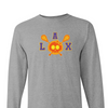 [[color:Sport Grey]] Lax Skull With Bow Girls Lacrosse Long Sleeve T-shirt Sport Grey