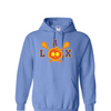 [[color:Carolina Blue]] Lax Skull With Bow Girls Lacrosse Hoodie Carolina Blue