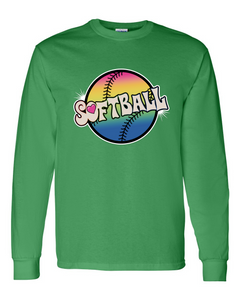 Softball Tie Dyed - Long Sleeve