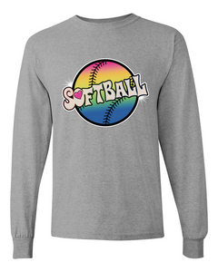 Softball Tie Dyed - Long Sleeve