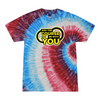 [[color:Firecracker]] May The Course Be With You Track and Field Tie Dye T-shirt Firecracker