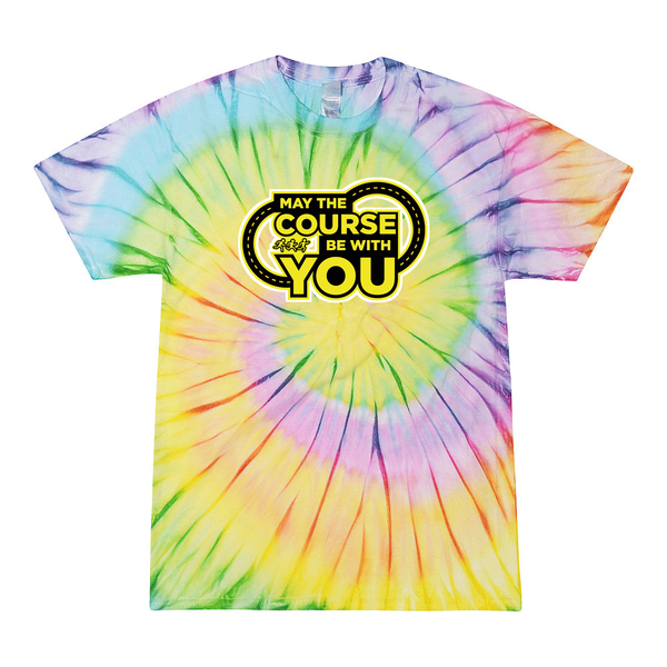 [[color:Lolli-pop]] May The Course Be With You Track and Field Tie Dye T-shirt Lolli-pop