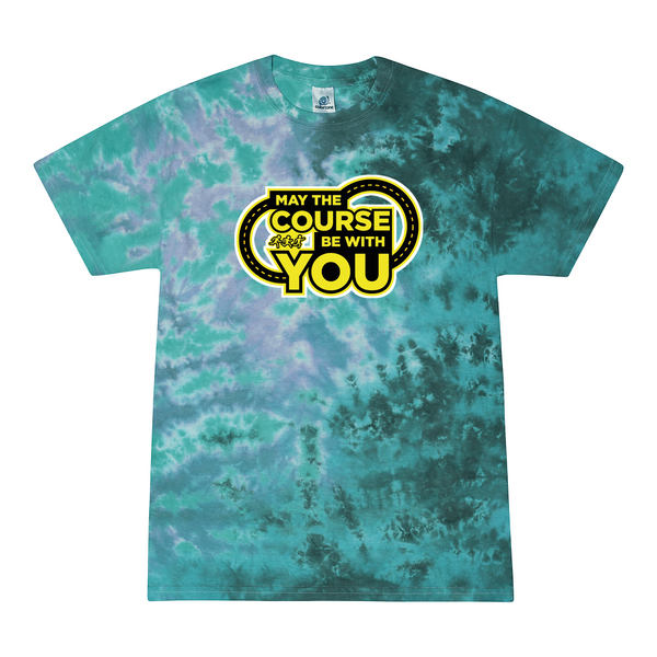 [[color:Zero G]] May The Course Be With You Track and Field Tie Dye T-shirt Zero G