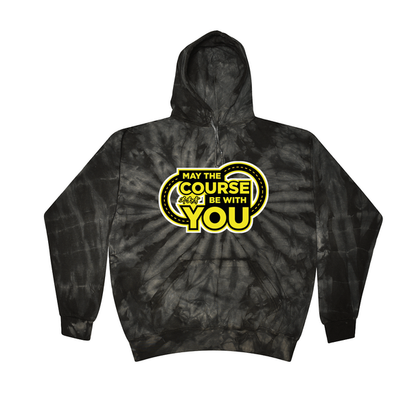 [[color:Spider Black]] May The Course Be With You Track and Field Tie Dye Hoodie Spider Black