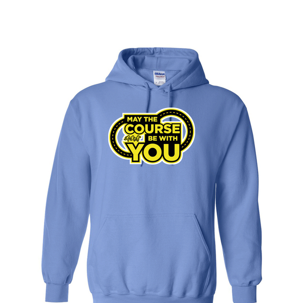 [[color:Carolina Blue]] May The Course Be With You Track and Field Hoodie Carolina Blue