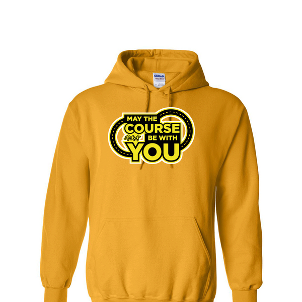 [[color:Gold]] May The Course Be With You Track and Field Hoodie Gold