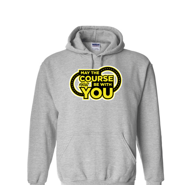 [[color:Sport Grey]] May The Course Be With You Track and Field Hoodie Sport Grey