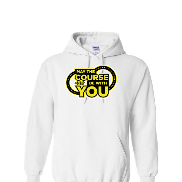 [[color:White]] May The Course Be With You Track and Field Hoodie White