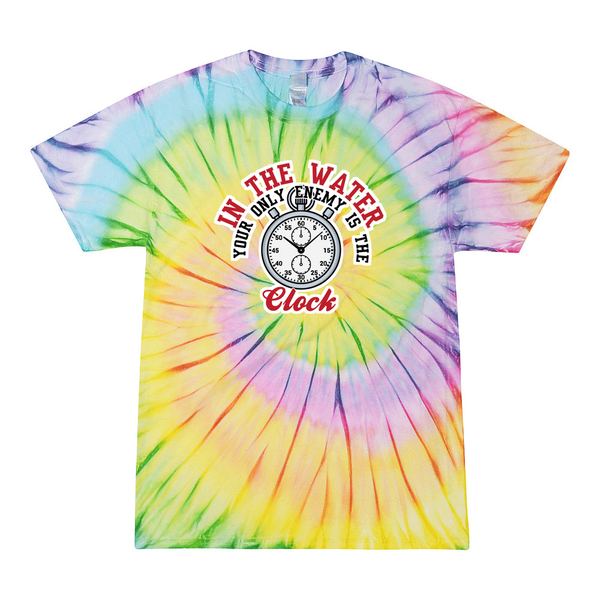 [[color:Lolli-pop]] Only Enemy Is The Clock Swimming Tie Dye T-shirt Lolli-pop