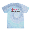 [[color:Lagoon]] Peace Love Field Hockey Tie Dye T-shirt Lagoon