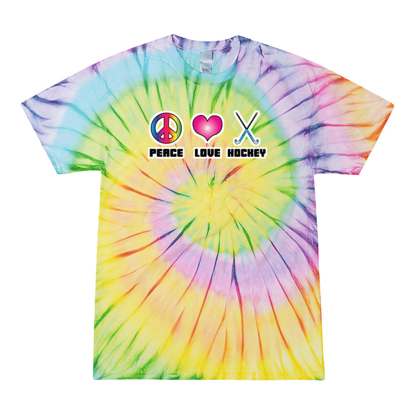 [[color:Lolli-pop]] Peace Love Field Hockey Tie Dye T-shirt Lolli-pop