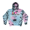 [[color:Dream]] Peace Love Field Hockey Tie Dye Hoodie Dream