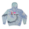[[color:Lagoon]] Peace Love Field Hockey Tie Dye Hoodie Lagoon