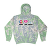 [[color:Slushy]] Peace Love Field Hockey Tie Dye Hoodie Slushy