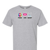 [[color:Sport Grey]] Peace Love Field Hockey Short Sleeve T-shirt Sport Grey