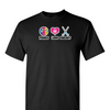 [[color:Black]] Peace Love Field Hockey Short Sleeve T-shirt Black