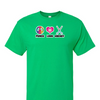 [[color:Irish Green]] Peace Love Field Hockey Short Sleeve T-shirt Irish Green