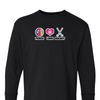 [[color:Black]] Peace Love Field Hockey Long Sleeve T-shirt Black