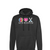 [[color:Black]] Peace Love Field Hockey Hoodie Black
