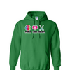 [[color:Irish Green]] Peace Love Field Hockey Hoodie Irish Green
