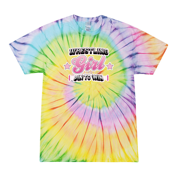 [[color:Lolli-pop]] Pin To Win Girls Wrestling Tie Dye T-shirt Lolli-pop
