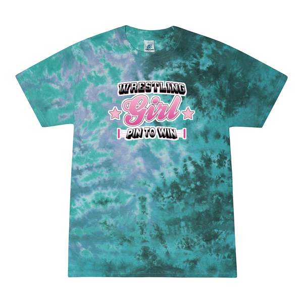[[color:Zero G]] Pin To Win Girls Wrestling Tie Dye T-shirt Zero G